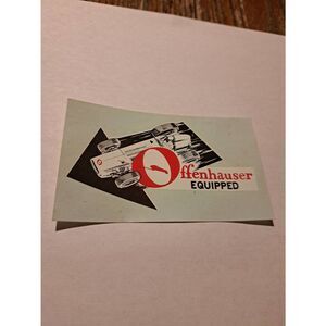 Vintage 60s Offenhauser Equipped Water Slide Decal Race Car Hot Rod Rat Rod